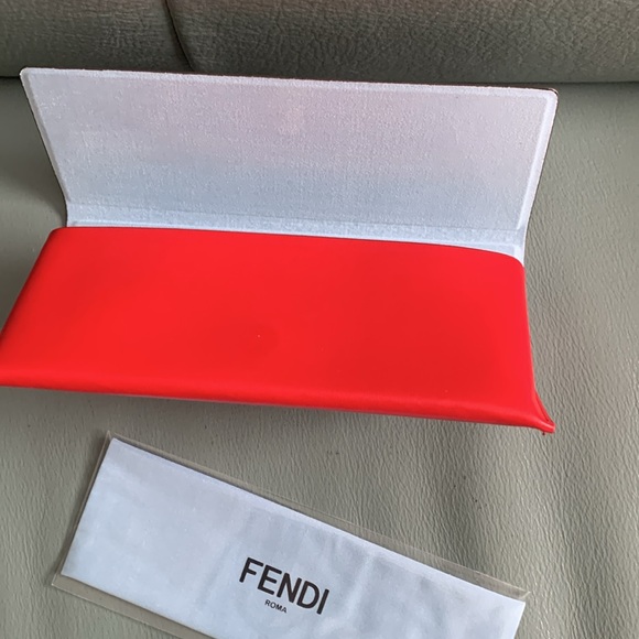 Fendi NEW Authentic Leather Triangle Sunglass Case main image 3